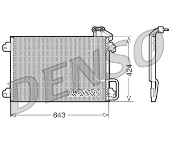Кондензатор, климатизация DENSO DCN23018 за RENAULT LAGUNA II (KG0/1_) комби от 2001 до 2007