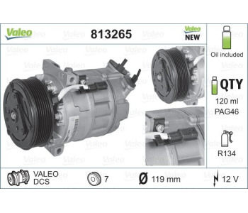 Компресор, климатизация VALEO 813265 за RENAULT TRAFIC III (JG_) пътнически от 2014