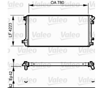 Радиатор, охлаждане на двигателя VALEO 735112 за RENAULT MASTER II (ED/HD/UD) платформа от 1998 до 2010