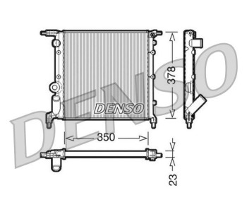 Радиатор, охлаждане на двигателя DENSO DRM23034 за RENAULT MEGANE I CLASSIC (LA0/1_) от 1996 до 2008