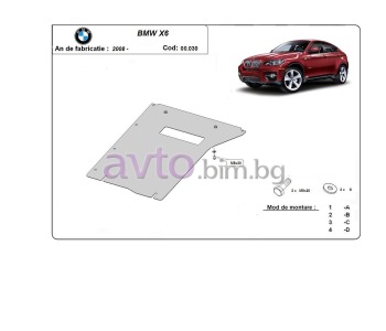 Метална кора под скоростна кутия за BMW X5 (E70) от 2006 до 2013