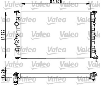 Радиатор, охлаждане на двигателя VALEO 731379 за RENAULT MEGANE I CLASSIC (LA0/1_) от 1996 до 2008