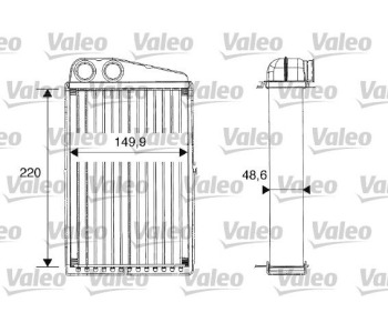 Топлообменник, отопление на вътрешното пространство VALEO 812247 за RENAULT GRAND SCENIC II (JM0/1_) от 2004 до 2009