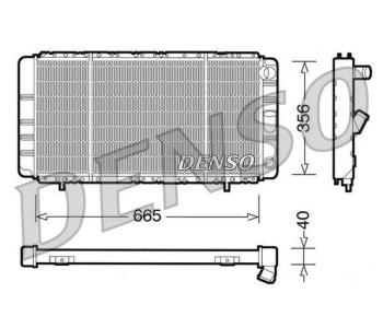 Радиатор, охлаждане на двигателя DENSO DRM23055 за RENAULT MEGANE II GRANDTOUR (KM0/1_) комби от 2003 до 2012
