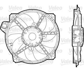 Вентилатор, охлаждане на двигателя VALEO 696376 за RENAULT SCENIC III (JZ0/1_) от 2009 до 2016