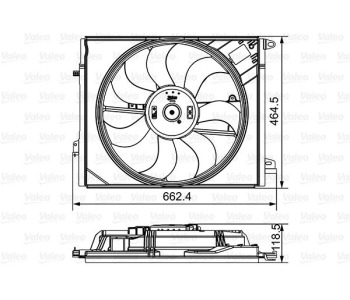 Вентилатор, охлаждане на двигателя VALEO 696881 за RENAULT MEGANE IV GRANDTOUR (K9A/M_) комби от 2016