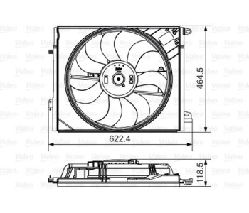 Вентилатор, охлаждане на двигателя VALEO 696882 за RENAULT MEGANE IV GRANDTOUR (K9A/M_) комби от 2016