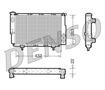 Радиатор, охлаждане на двигателя DENSO DRM23113 за SMART FORFOUR (W453) от 2014