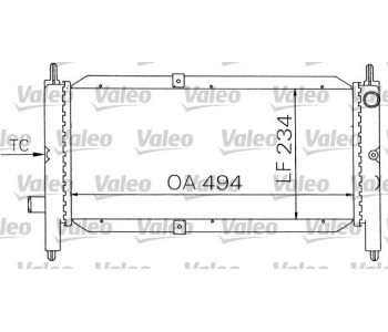 Радиатор, охлаждане на двигателя VALEO 731243 за ROVER 100 METRO (XP) от 1989 до 1998