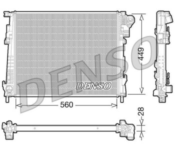 Радиатор, охлаждане на двигателя DENSO DRM24014 за ROVER 200 (RF) хечбек от 1995 до 2000