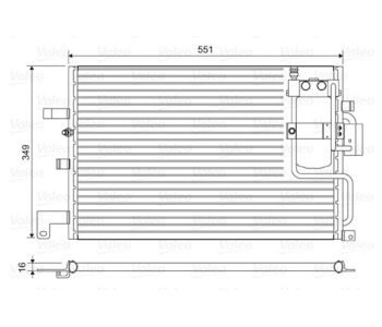Кондензатор, климатизация VALEO 814036 за SAAB 9-3 (YS3D) от 1998 до 2003