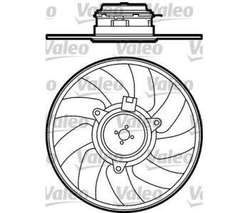 Вентилатор, охлаждане на двигателя VALEO 696079 за SAAB 9-3 (YS3F) комби от 2005 до 2015