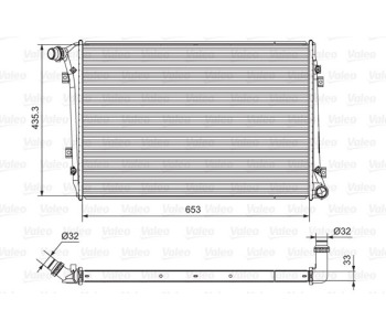 Радиатор, охлаждане на двигателя VALEO 701664 за SEAT ALTEA (5P1) от 2004 до 2015