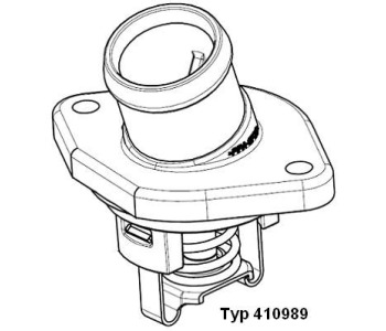 Термостат, охладителна течност BorgWarner (Wahler) 410989.87D за VOLKSWAGEN GOLF III (1H1) от 1991 до 1998