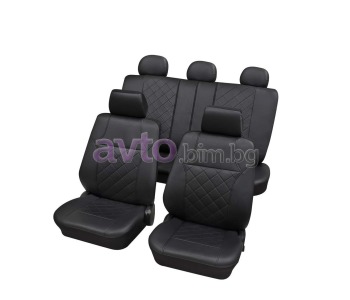 Немски калъфи за седалки PETEX черни - универсални Eco Class Arizona (15 части)