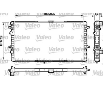 Радиатор, охлаждане на двигателя VALEO 732698 за SEAT CORDOBA (6K1) седан от 1993 до 1999