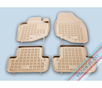 Гумени стелки комплект предни и задни (4 броя) - Бежови - REZAW-PLAST 200402/B за VOLVO S60 I от 2000 до 2010