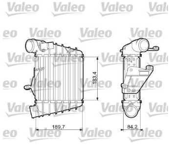 Интеркулер (охладител за въздуха на турбината) VALEO 817556 за SEAT CORDOBA (6L2) от 2002 до 2009