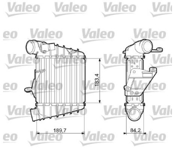 Интеркулер (охладител за въздуха на турбината) VALEO 817556 за SKODA ROOMSTER (5J) Praktik товарен от 2007 до 2015