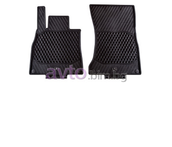 Гумени стелки комплект предни за къса/дълга база (2 броя) - черни за MERCEDES S (W222, V222, X222) от 2013