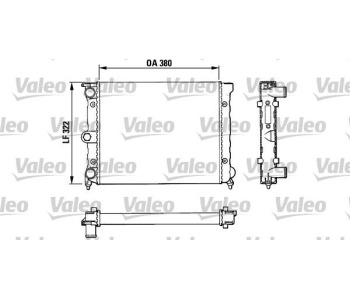 Радиатор, охлаждане на двигателя VALEO 883818 за SEAT TERRA (024A) товарен от 1987 до 1996