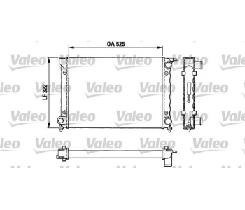 Радиатор, охлаждане на двигателя VALEO 883727 за SEAT TOLEDO I (1L) от 1991 до 1999