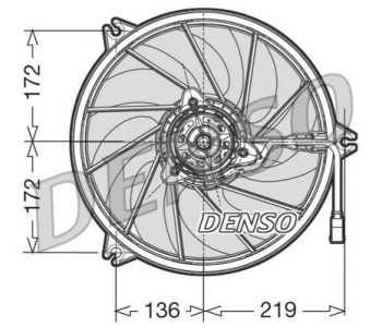 Вентилатор, охлаждане на двигателя DENSO DER32006 за SKODA FABIA I (6Y3) седан от 1999 до 2007