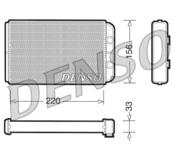 Топлообменник, отопление на вътрешното пространство DENSO DRR32005 за VOLKSWAGEN PASSAT B7 (365) комби от 2010 до 2014