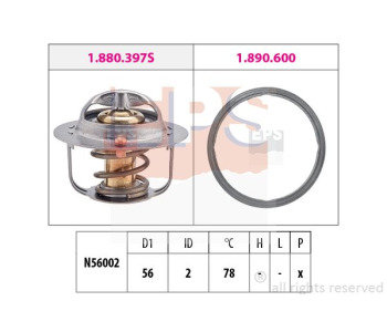 Термостат, охладителна течност EPS 1.880.397 за SUBARU LEGACY IV (BL) от 2003 до 2009