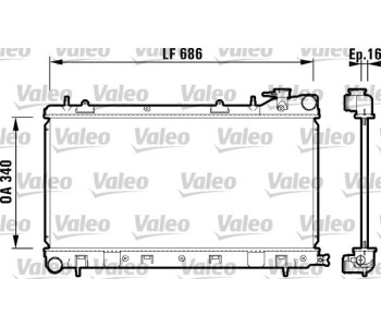 Радиатор, охлаждане на двигателя VALEO 732410 за SUBARU IMPREZA I (GC) седан от 1992 до 2000