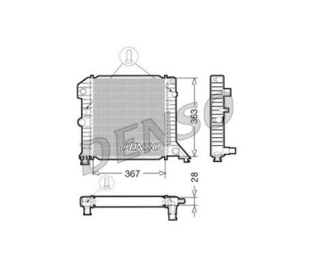 Радиатор, охлаждане на двигателя DENSO DRM36002 за SUBARU FORESTER II (SG_) от 2002 до 2008