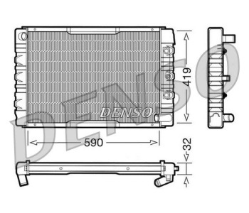 Радиатор, охлаждане на двигателя DENSO DRM36008 за SUBARU LEGACY IV (BL) от 2003 до 2009