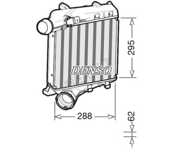 Интеркулер (охладител за въздуха на турбината) DENSO DIT50012 за TOYOTA YARIS III (_P13_) от 2010