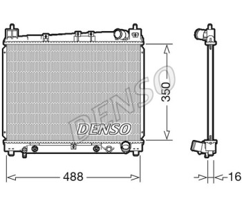 Радиатор, охлаждане на двигателя DENSO DRM50126 за TOYOTA VERSO (_R2_) от 2009