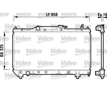 Радиатор, охлаждане на двигателя VALEO 732950 за TOYOTA AVENSIS (_T22_) Liftback от 1997 до 2003