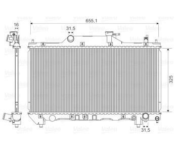 Радиатор, охлаждане на двигателя VALEO 734401 за TOYOTA AVENSIS (_T22_) Liftback от 1997 до 2003
