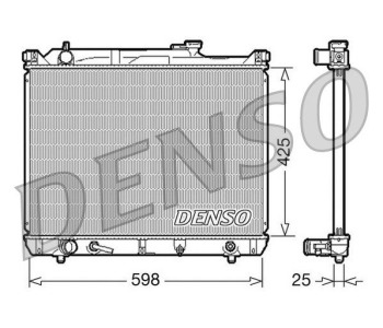 Радиатор, охлаждане на двигателя DENSO DRM50011 за TOYOTA AVENSIS (_T22_) Liftback от 1997 до 2003