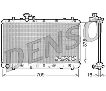 Радиатор, охлаждане на двигателя DENSO DRM50014 за TOYOTA AVENSIS VERSO (_M2_) от 2001 до 2009