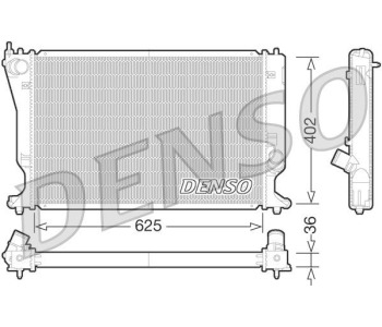 Радиатор, охлаждане на двигателя DENSO DRM50114 за TOYOTA AVENSIS VERSO (_M2_) от 2001 до 2009