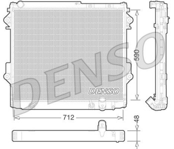 Радиатор, охлаждане на двигателя DENSO DRM50116 за TOYOTA AVENSIS (_T22_) Liftback от 1997 до 2003