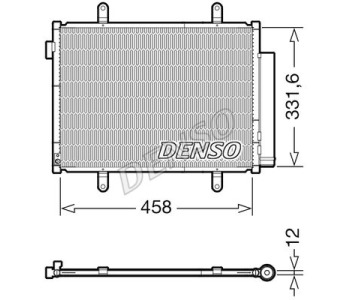 Кондензатор, климатизация DENSO DCN50008 за TOYOTA COROLLA (_E11_) Liftback от 1997 до 2002