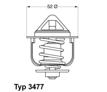 Термостат, охладителна течност BorgWarner (Wahler) 3477.88D за TOYOTA HIACE IV (_H1_, _H2_) пътнически от 1995