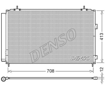 Кондензатор, климатизация DENSO DCN50060 за TOYOTA YARIS II (_P9_) от 2005 до 2013