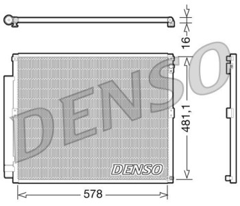Кондензатор, климатизация DENSO DCN50025 за TOYOTA YARIS II (_P9_) от 2005 до 2013
