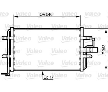 Кондензатор, климатизация VALEO 814357 за VOLKSWAGEN BORA (1J6) комби от 1999 до 2005