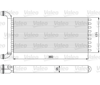 Топлообменник, отопление на вътрешното пространство VALEO 811521 за VOLKSWAGEN CRAFTER 30-50 (2F_) платформа от 2006 до 2016