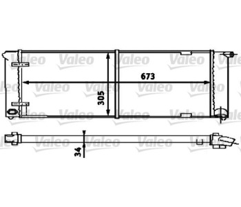 Радиатор, охлаждане на двигателя VALEO 734586 за VOLKSWAGEN GOLF II (19E, 1G1) от 1983 до 1992