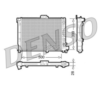 Радиатор, охлаждане на двигателя DENSO DRM32007 за VOLKSWAGEN GOLF III (1H1) от 1991 до 1998