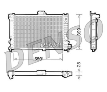 Радиатор, охлаждане на двигателя DENSO DRM32006 за VOLKSWAGEN GOLF IV (1E7) кабриолет от 1998 до 2002