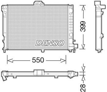 Радиатор, охлаждане на двигателя DENSO DRM32009 за VOLKSWAGEN GOLF III (1E7) кабриолет от 1993 до 1998